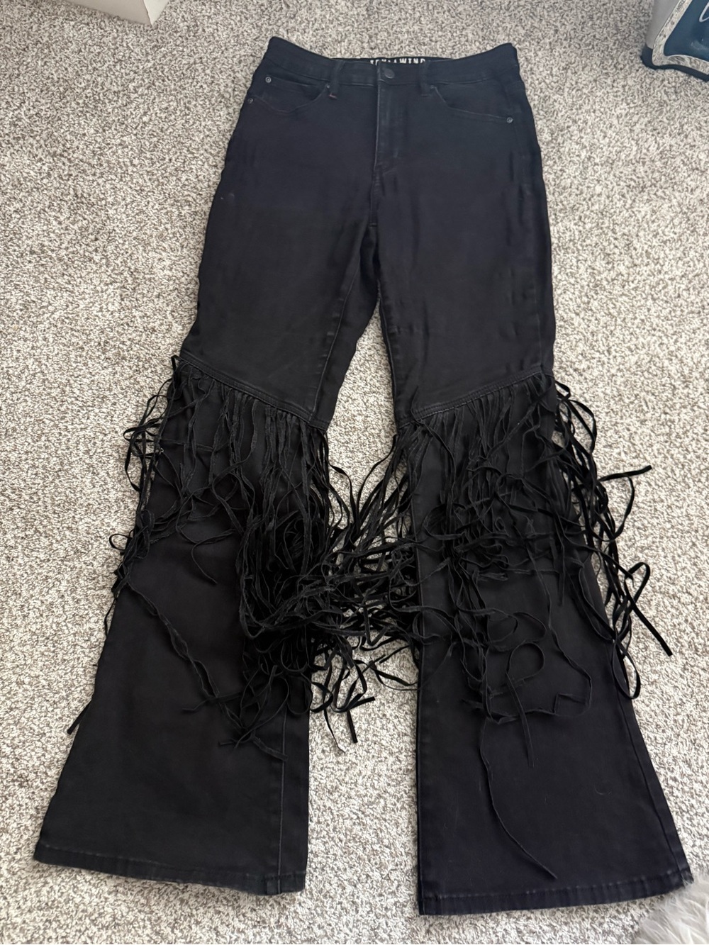 Idyllwind Black High Rise Women’s Jeans with fringes - Picture 2 of 11